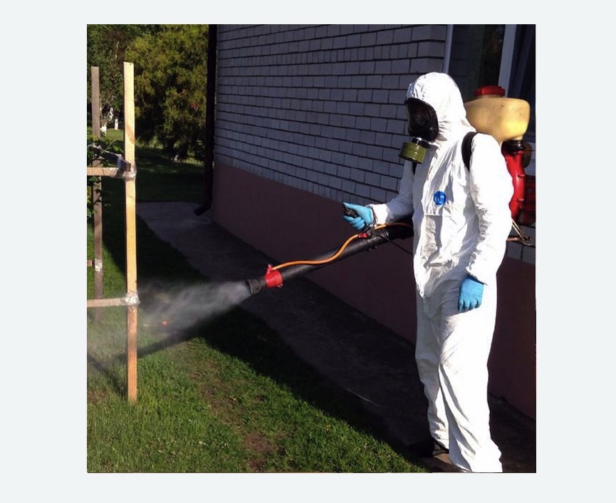 травля клещей на участке в Алтуфьевском районе Москвы